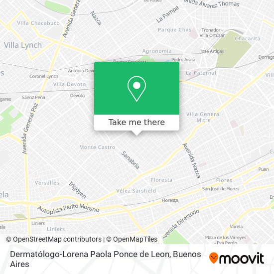 Mapa de Dermatólogo-Lorena Paola Ponce de Leon