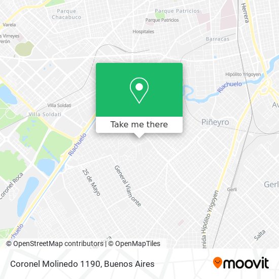Coronel Molinedo 1190 map