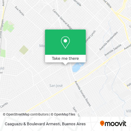 Caaguazu & Boulevard Armesti map
