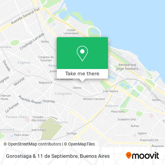 Gorostiaga & 11 de Septiembre map