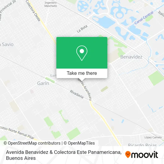Avenida Benavidez & Colectora Este Panamericana map