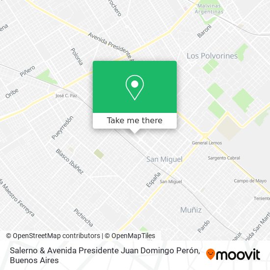 Salerno & Avenida Presidente Juan Domingo Perón map
