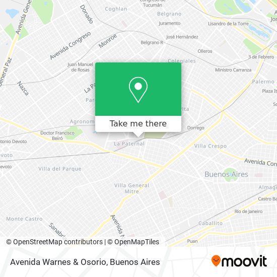 Avenida Warnes & Osorio map
