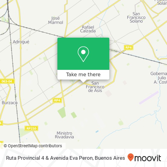 Ruta Provincial 4 & Avenida Eva Peron map
