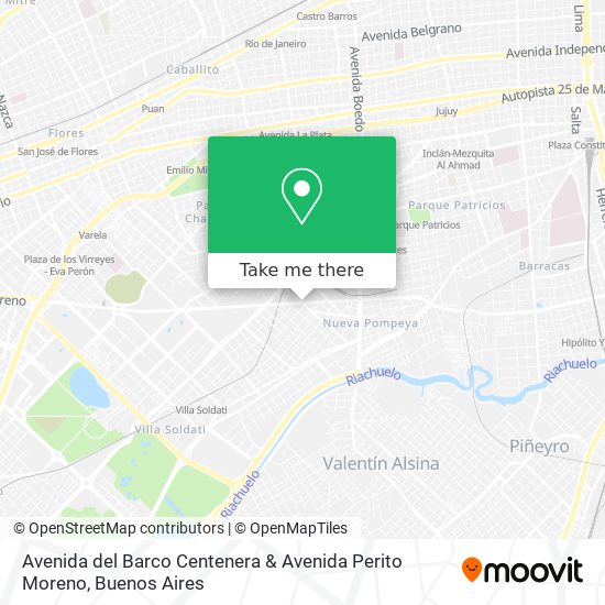 Avenida del Barco Centenera & Avenida Perito Moreno map