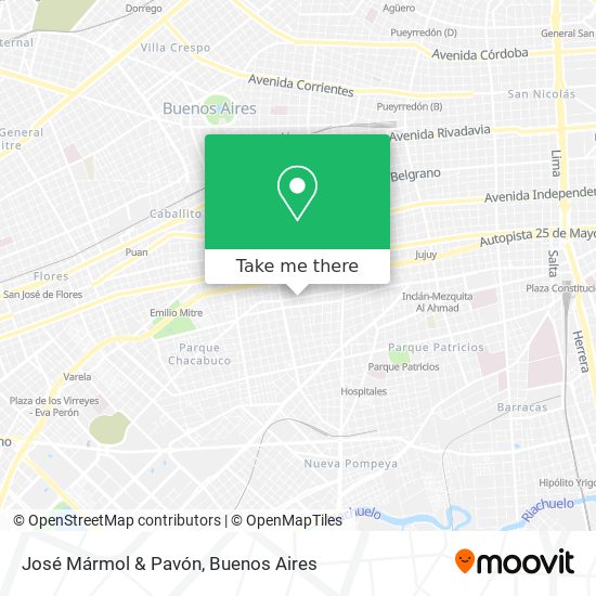 José Mármol & Pavón map