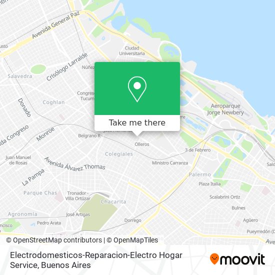 Electrodomesticos-Reparacion-Electro Hogar Service map