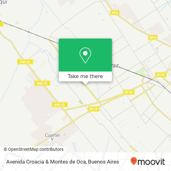 Avenida Croacia & Montes de Oca map
