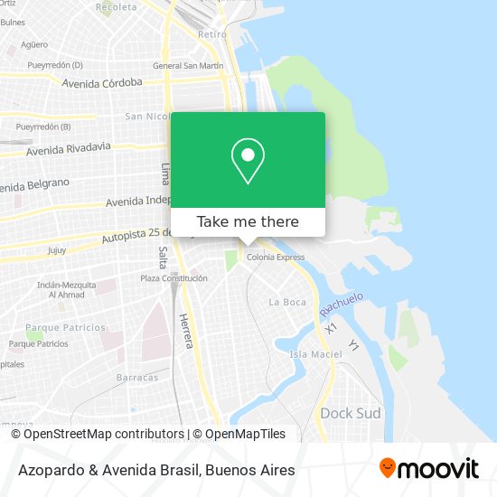 Mapa de Azopardo & Avenida Brasil
