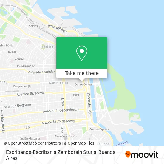 Mapa de Escribanos-Escribania Zemborain Sturla