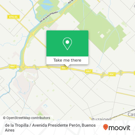 Mapa de de la Tropilla / Avenida Presidente Perón