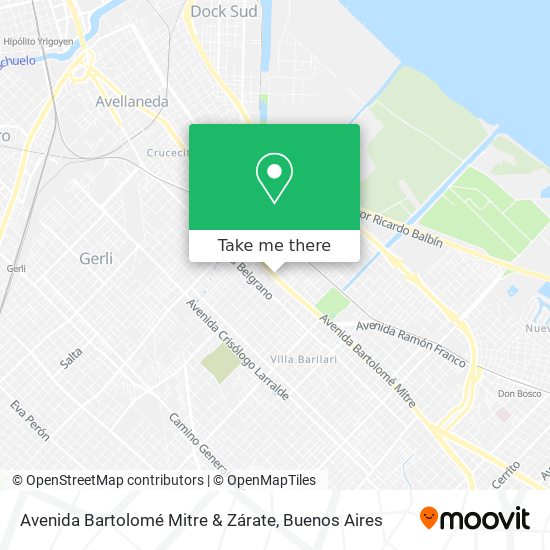 Mapa de Avenida Bartolomé Mitre & Zárate