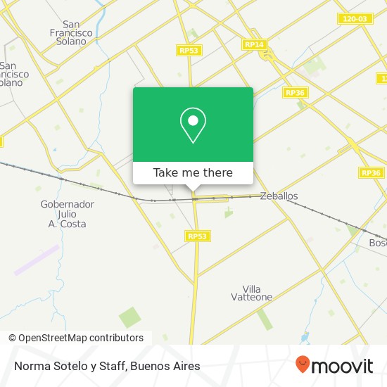 Mapa de Norma Sotelo y Staff