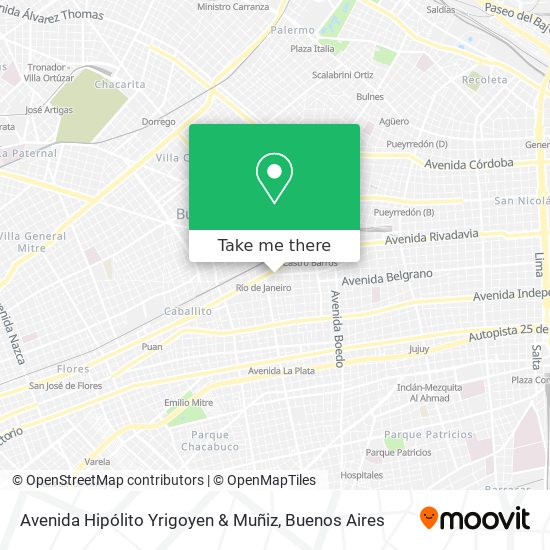 Avenida Hipólito Yrigoyen & Muñiz map