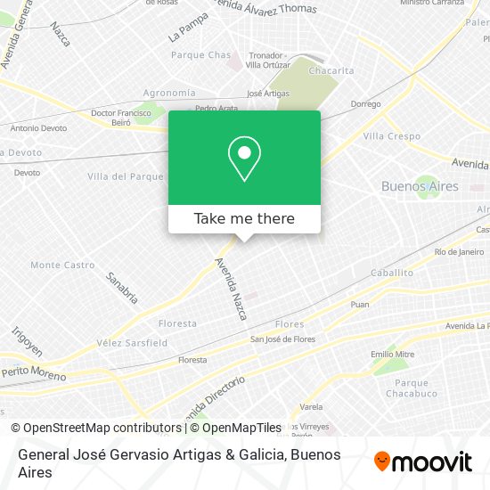 General José Gervasio Artigas & Galicia map