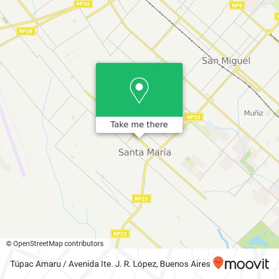 Mapa de Túpac Amaru / Avenida Ite. J. R. López