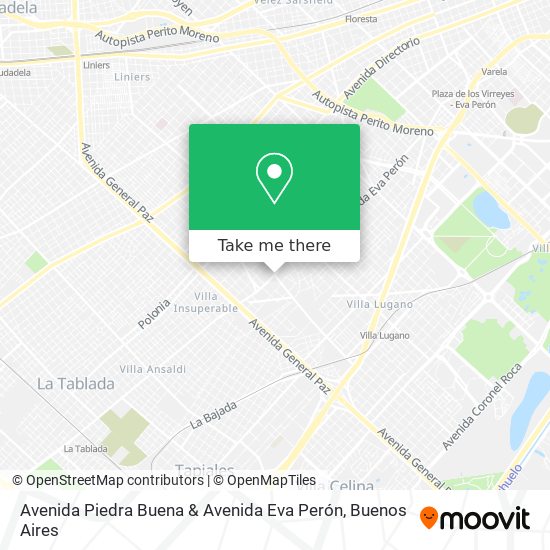 Mapa de Avenida Piedra Buena & Avenida Eva Perón
