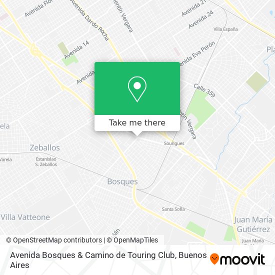 Mapa de Avenida Bosques & Camino de Touring Club