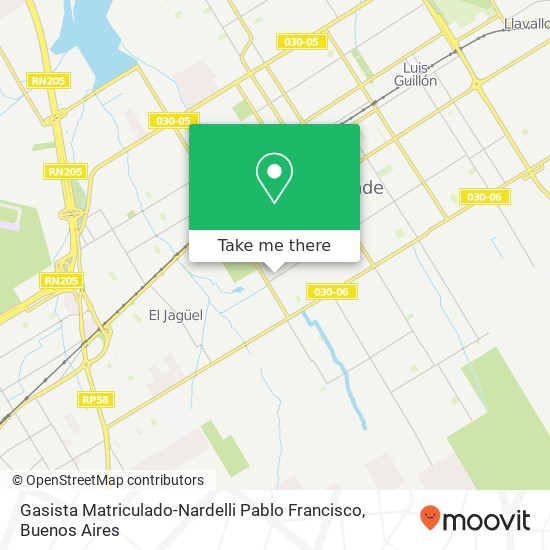 Mapa de Gasista Matriculado-Nardelli Pablo Francisco