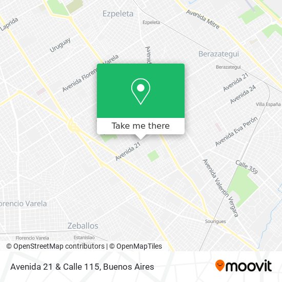 Avenida 21 & Calle 115 map