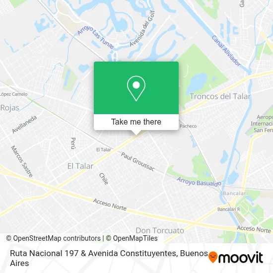 Ruta Nacional 197 & Avenida Constituyentes map