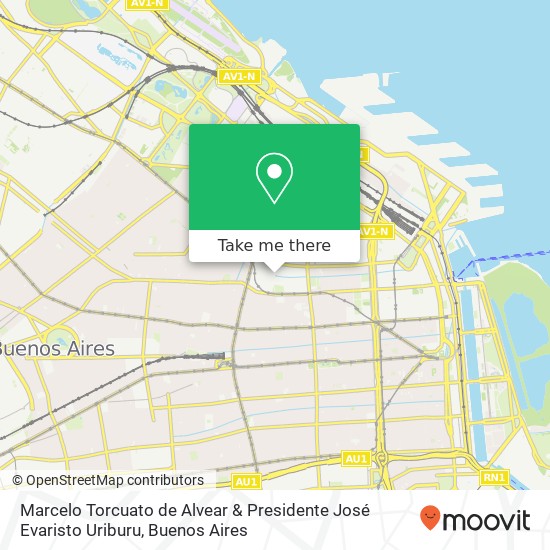 Marcelo Torcuato de Alvear & Presidente José Evaristo Uriburu map