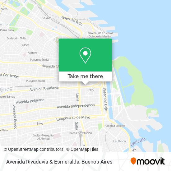 Avenida Rivadavia & Esmeralda map