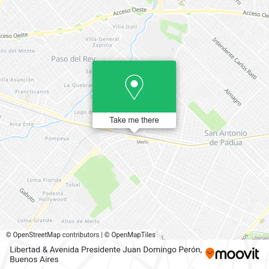Libertad & Avenida Presidente Juan Domingo Perón map