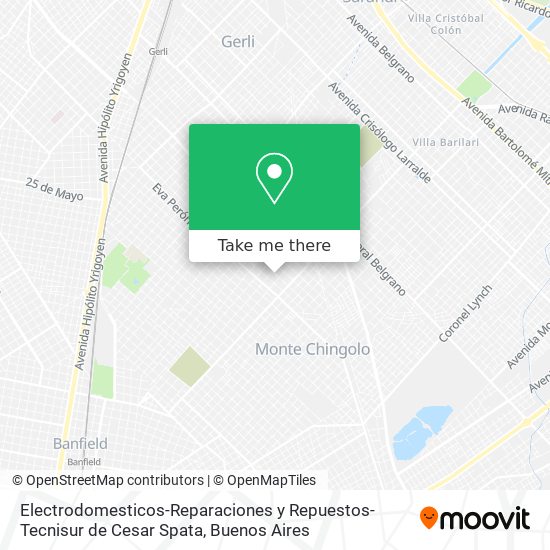 Mapa de Electrodomesticos-Reparaciones y Repuestos-Tecnisur de Cesar Spata