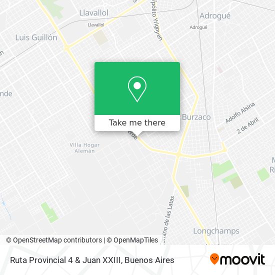 Ruta Provincial 4 & Juan XXIII map