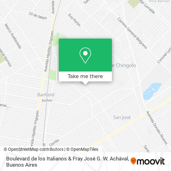 Boulevard de los Italianos & Fray José G. W. Achával map
