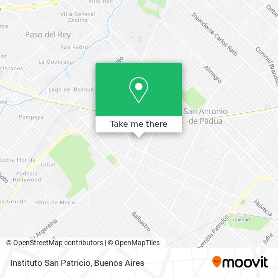 Instituto San Patricio map