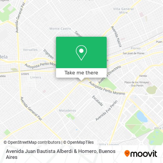 Avenida Juan Bautista Alberdi & Homero map