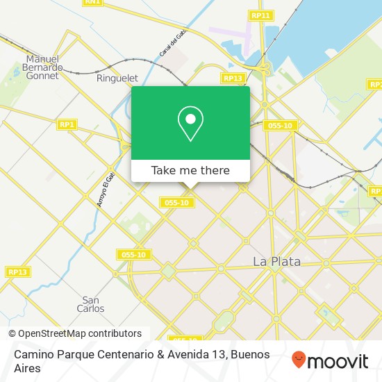 Mapa de Camino Parque Centenario & Avenida 13