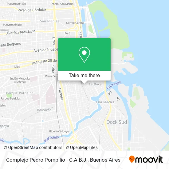 Mapa de Complejo Pedro Pompilio - C.A.B.J.