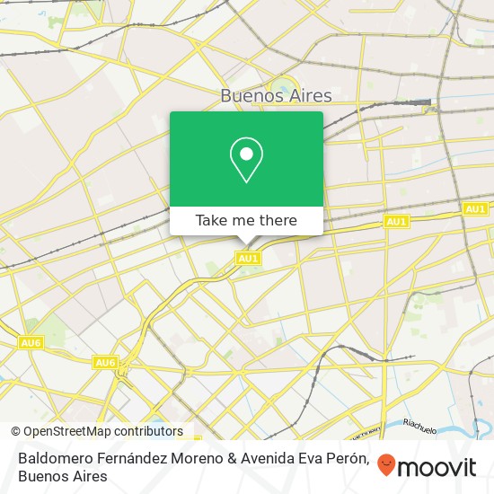 Baldomero Fernández Moreno & Avenida Eva Perón map