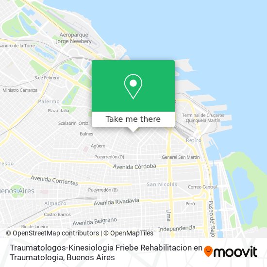 Mapa de Traumatologos-Kinesiologia Friebe Rehabilitacion en Traumatologia