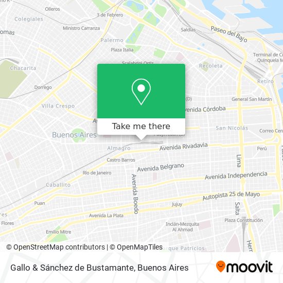 Gallo & Sánchez de Bustamante map