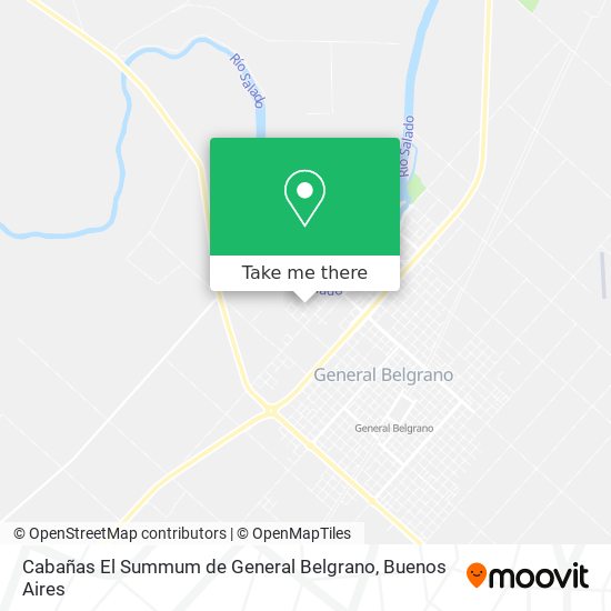 Mapa de Cabañas El Summum de General Belgrano