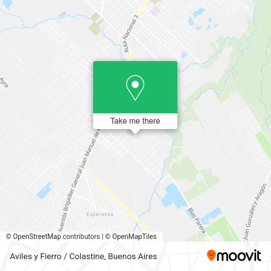 Mapa de Aviles y Fierro / Colastine