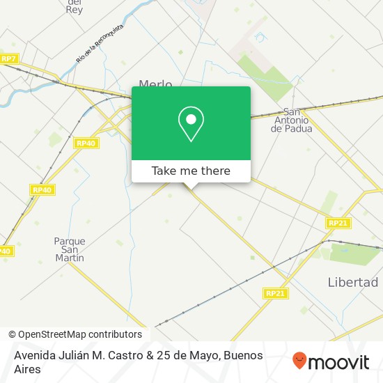 Mapa de Avenida Julián M. Castro & 25 de Mayo