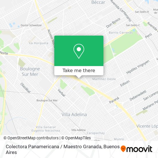 Colectora Panamericana / Maestro Granada map