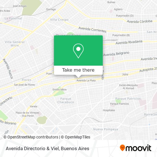 Mapa de Avenida Directorio & Viel