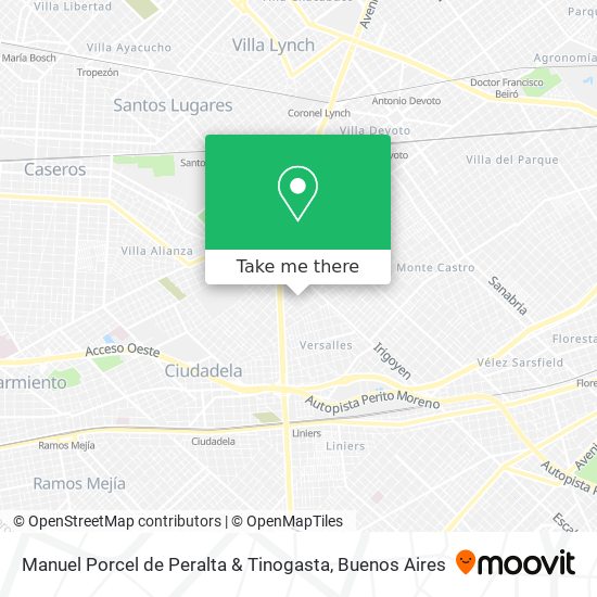 Manuel Porcel de Peralta & Tinogasta map