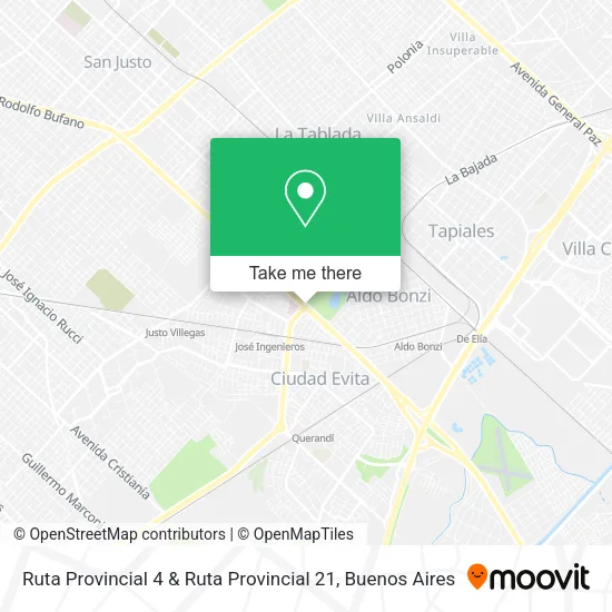 Ruta Provincial 4 & Ruta Provincial 21 map