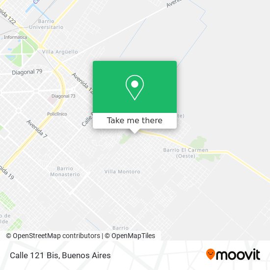 Calle 121 Bis map