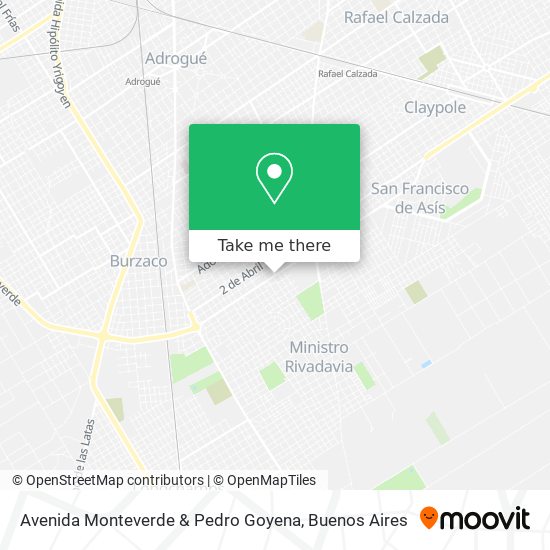 Mapa de Avenida Monteverde & Pedro Goyena