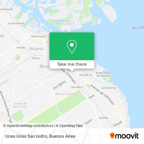Uces-Uces San Isidro map