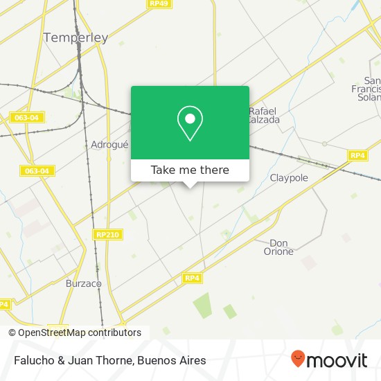 Falucho & Juan Thorne map