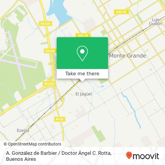 A. González de Barbier / Doctor Ángel C. Rotta map